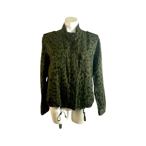 Rails Collins Leopard Military Jacket in Sage Green - Picture 5 of 16
